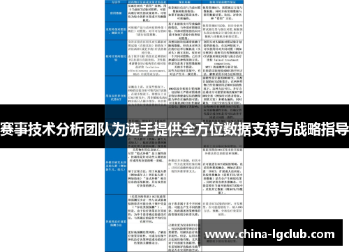 赛事技术分析团队为选手提供全方位数据支持与战略指导